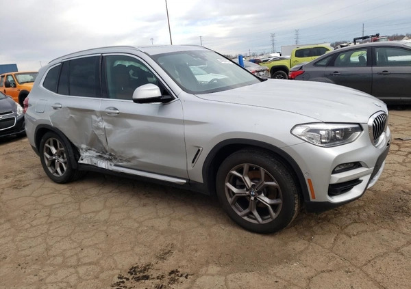 BMW X3 cena 69000 przebieg: 48658, rok produkcji 2021 z Szczytna małe 67